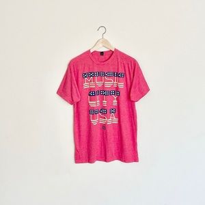 Music City USA Project 615 Nashville Graphic Red T Shirt Adult size Large